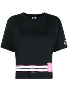 Ea7 Emporio Armani футболка с отделкой в полоску