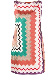 Missoni платье-трапеция с узором зигзаг