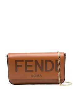 Fendi клатч с тисненым логотипом