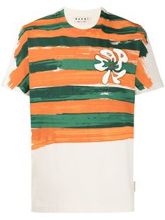 Marni футболка с эффектом разбрызганной краски