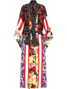 Dolce & Gabbana длинное пальто с принтом