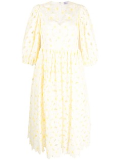 RED Valentino платье миди с цветочным узором