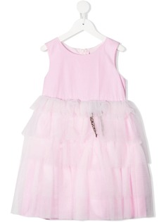 Miss Blumarine платье из тюля с короткими рукавами