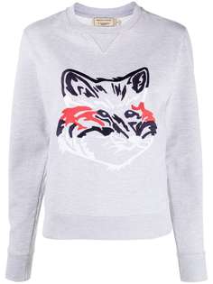Maison Kitsuné толстовка с вышивкой