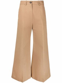 Valentino укороченные расклешенные брюки