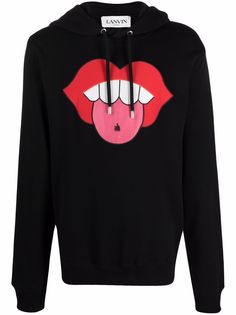 LANVIN худи с кулиской и нашивкой