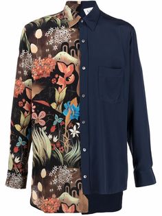 LANVIN рубашка в технике пэчворк