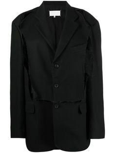 Maison Margiela однобортное пальто со вставками