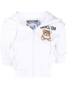 Moschino худи с короткими рукавами и вышитым логотипом