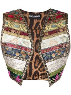Dolce & Gabbana жаккардовый жилет со вставками