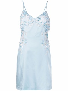 Blumarine платье мини с цветочной вышивкой