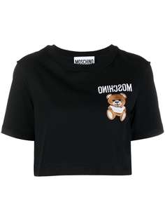 Moschino укороченный топ с вышивкой