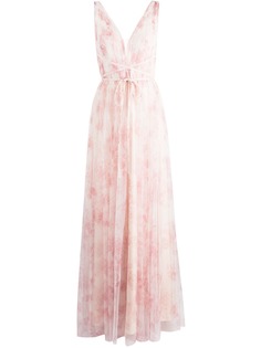 Marchesa Notte Bridesmaids платье с V-образным вырезом и цветочным принтом