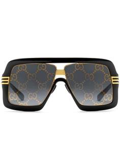 Gucci Eyewear солнцезащитные очки в массивной оправе с логотипом GG