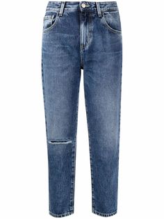 ICON DENIM укороченные джинсы с прорезями