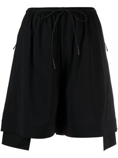 Y-3 ADIDAS драпированные шорты с кулиской