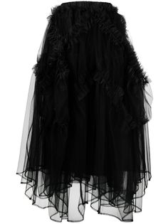 Comme Des Garçons Noir Kei Ninomiya юбка миди с оборками