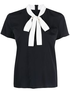 RED Valentino блузка с короткими рукавами и бантом