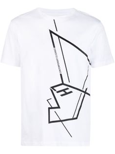 Les Hommes футболка с графичным принтом