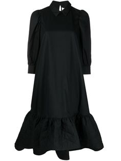 Comme Des Garçons Noir Kei Ninomiya платье-рубашка с расклешенным подолом