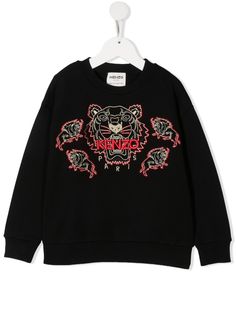 Kenzo Kids толстовка с длинными рукавами и вышитым логотипом