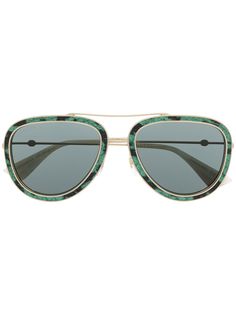 Gucci Eyewear солнцезащитные очки с тиснением под змеиную кожу