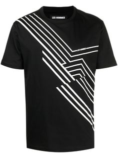 Les Hommes укороченная футболка с абстрактным принтом
