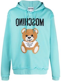 Moschino худи с вышивкой Teddy Bear