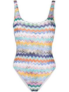 Missoni Mare купальник с вышитым узором зигзаг