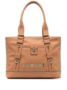 Love Moschino сумка-тоут из зернистой кожи с логотипом