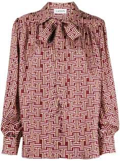 LANVIN блузка с бантом и монограммой