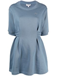 Kenzo платье мини с нашивкой-логотипом