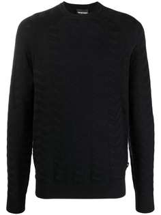 Emporio Armani джемпер с узором зигзаг