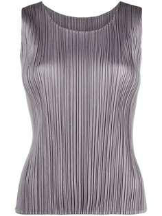 Pleats Please Issey Miyake плиссированный топ без рукавов