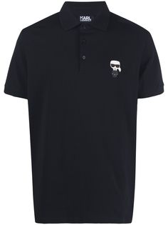 Karl Lagerfeld рубашка поло с нашивкой Ikonik