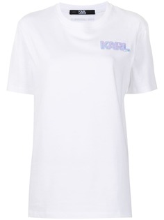 Karl Lagerfeld футболка с нашивкой-логотипом