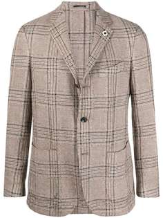 Lardini однобортный пиджак в клетку