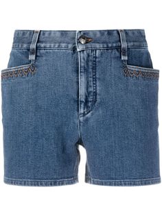 Chloé джинсовые шорты с вышивкой