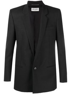 Saint Laurent однобортный пиджак строгого кроя