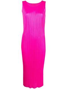 Pleats Please Issey Miyake платье миди с плиссировкой