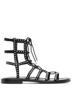 Stuart Weitzman сандалии Kora со шнуровкой