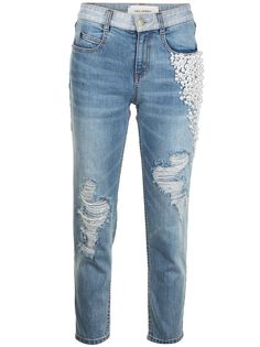 Hellessy укороченные джинсы Yang с эффектом потертости