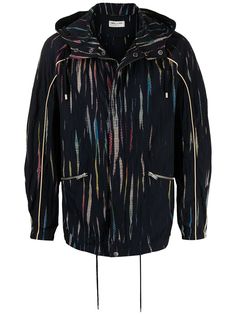 Saint Laurent ветровка с жатым эффектом и принтом тай-дай