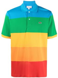 Lacoste рубашка поло в полоску из коллаборации с Polaroid