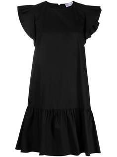 RED Valentino платье-трапеция с оборками