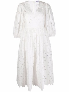 RED Valentino платье миди с цветочным узором