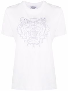 Kenzo футболка с вышивкой Tiger