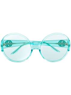 Gucci Eyewear солнцезащитные очки GG0954S Jackie в круглой оправе