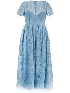 RED Valentino кружевное платье миди