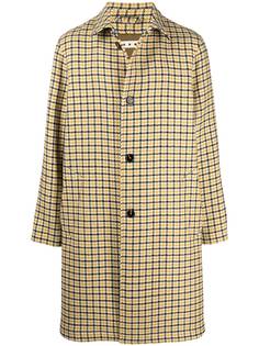 Marni однобортное пальто в клетку